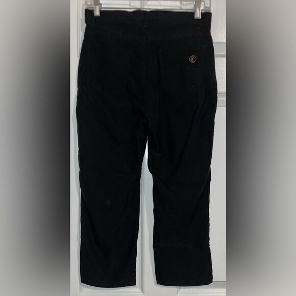 Simon Chang Black - Size 4 Pants stretch crop capri - front slit - Picture 3 of 6